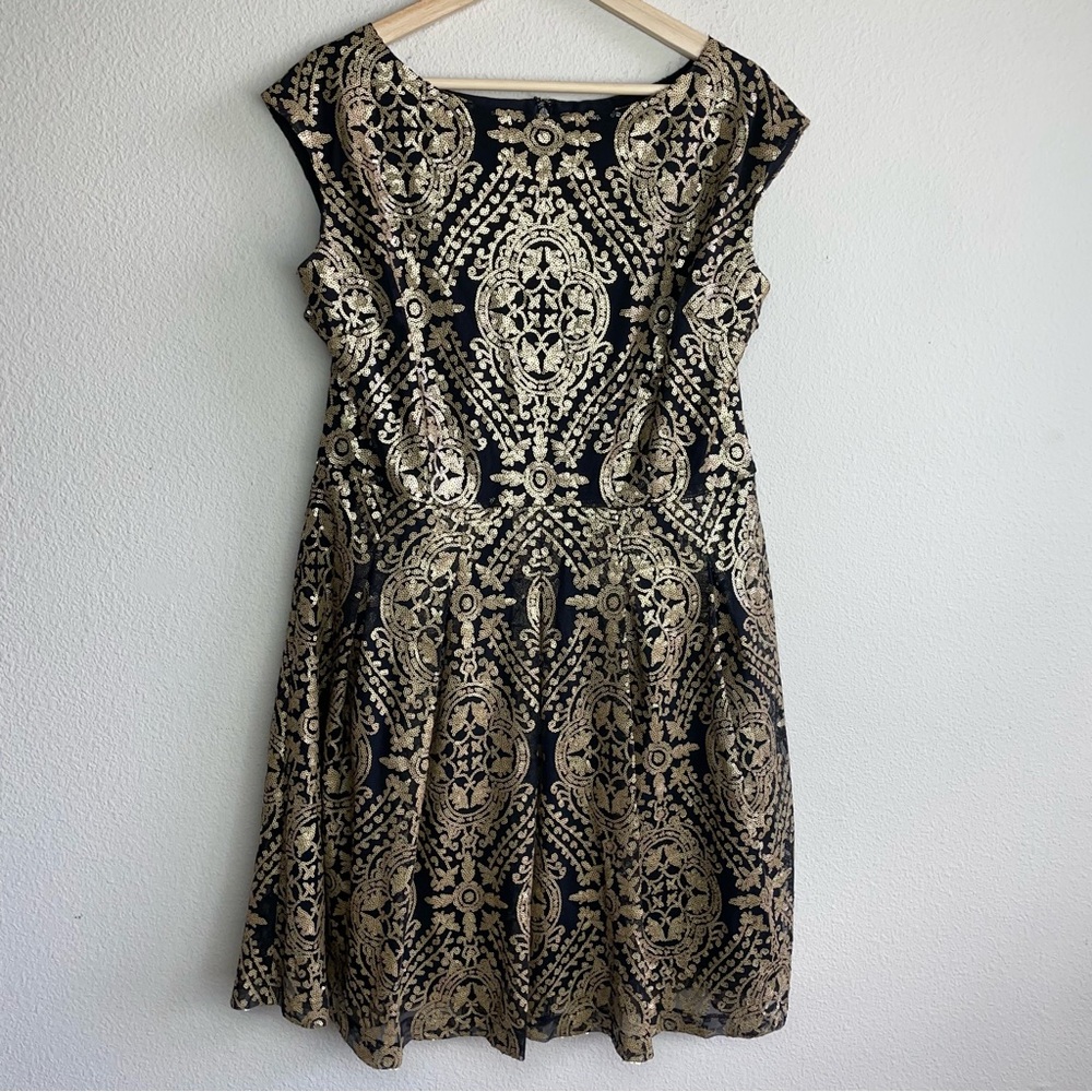 Eva Mendes NY Sequin Cap Sleeve Dress 16
